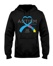 Load image into Gallery viewer, Autism Love Hope Accept Custom Design - World Autism Awareness Day Gift Hoodie

