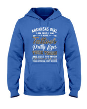 Load image into Gallery viewer, Arkansas Girl Have Tattoos Pretty Eyes Gifts For Arkansas Girls Hoodie
