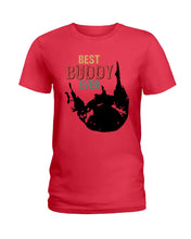Load image into Gallery viewer, Best Buddy Ever Colorful Words Abstract Personalized Name Gifts Ladies Tee
