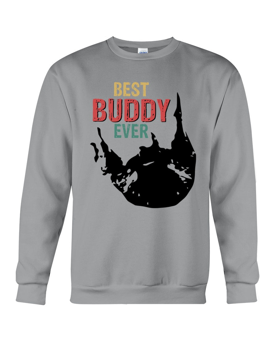 Best Buddy Ever Colorful Words Abstract Personalized Name Gifts Sweatshirt