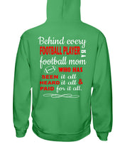 Load image into Gallery viewer, Behind Every   Football Player  Is A Great Football Mom Trending For Family Hoodie
