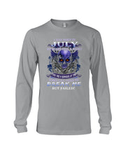 Load image into Gallery viewer, Born In July My Scars Tell A Story Unisex Long Sleeve
