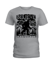 Load image into Gallery viewer, Bigfoot Believe Sasquatch Custom Design For Friends Ladies Tee
