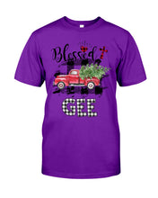Load image into Gallery viewer, Blessed Gee Black And White Plaid Driving Car Custom Design Gifts Guys Tee
