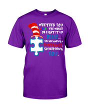 Load image into Gallery viewer, Autism Keep Being You Custom Design Gift Guys Tee
