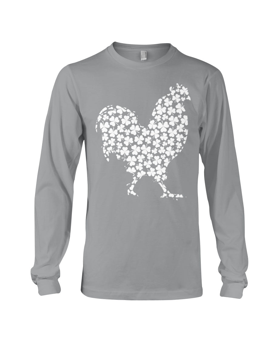 Chicken Irish Clover For St. Patrick's Day Unisex Long Sleeve