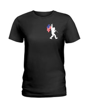 Load image into Gallery viewer, Bigfoot Flag Usa Two-Sided Custom Design Gift For Friends Ladies Tee
