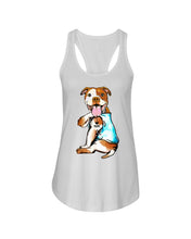 Load image into Gallery viewer, Bull I Love Mom Custom Design Gifts For Dog Lovers Ladies Flowy Tank
