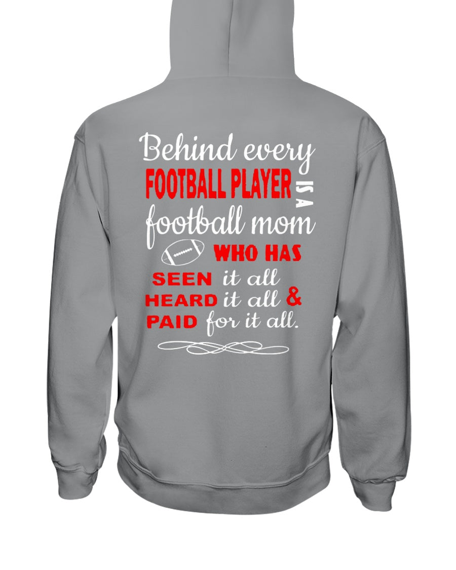 Behind Every   Football Player  Is A Great Football Mom Trending For Family Hoodie