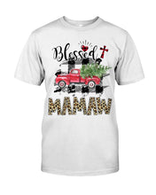 Load image into Gallery viewer, Blessed Mamaw Leopard Pattern Driving Car Custom Design Gifts Guys Tee
