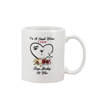 Load image into Gallery viewer, A Simple Woman Loves Dog Hockey And Wine Custom Design Mug
