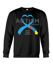 Load image into Gallery viewer, Autism Love Hope Accept Custom Design - World Autism Awareness Day Gift Sweatshirt

