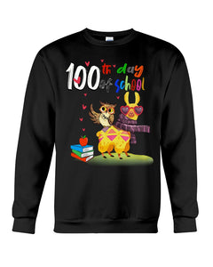 100Th Day Of School Funny Llama  And Owl Gifts For Students Sweatshirt