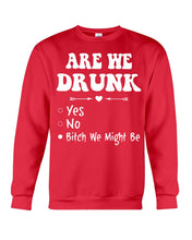 Load image into Gallery viewer, Are We Drunk Bitch We Might Funny Gift For Summer Holiday Sweatshirt
