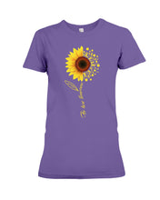 Load image into Gallery viewer, Be Here Tomorrow Sunflower Spina Bifida Awareness Ladies Tee
