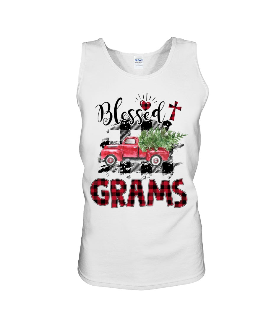 Blessed Grams Red Plaid Driving Car Custom Design Gifts Unisex Tank Top
