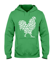 Load image into Gallery viewer, Chicken Irish Clover For St. Patrick&#39;s Day Hoodie
