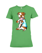 Load image into Gallery viewer, Bull I Love Mom Custom Design Gifts For Dog Lovers Ladies Tee
