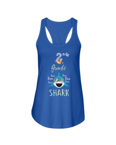 2Nd Grade Doo Doo Shark Anniversary Gift Ladies Flowy Tank