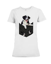 Load image into Gallery viewer, Border Collie In Pocket Personalized Name Gifts For Dog Lovers Ladies Tee
