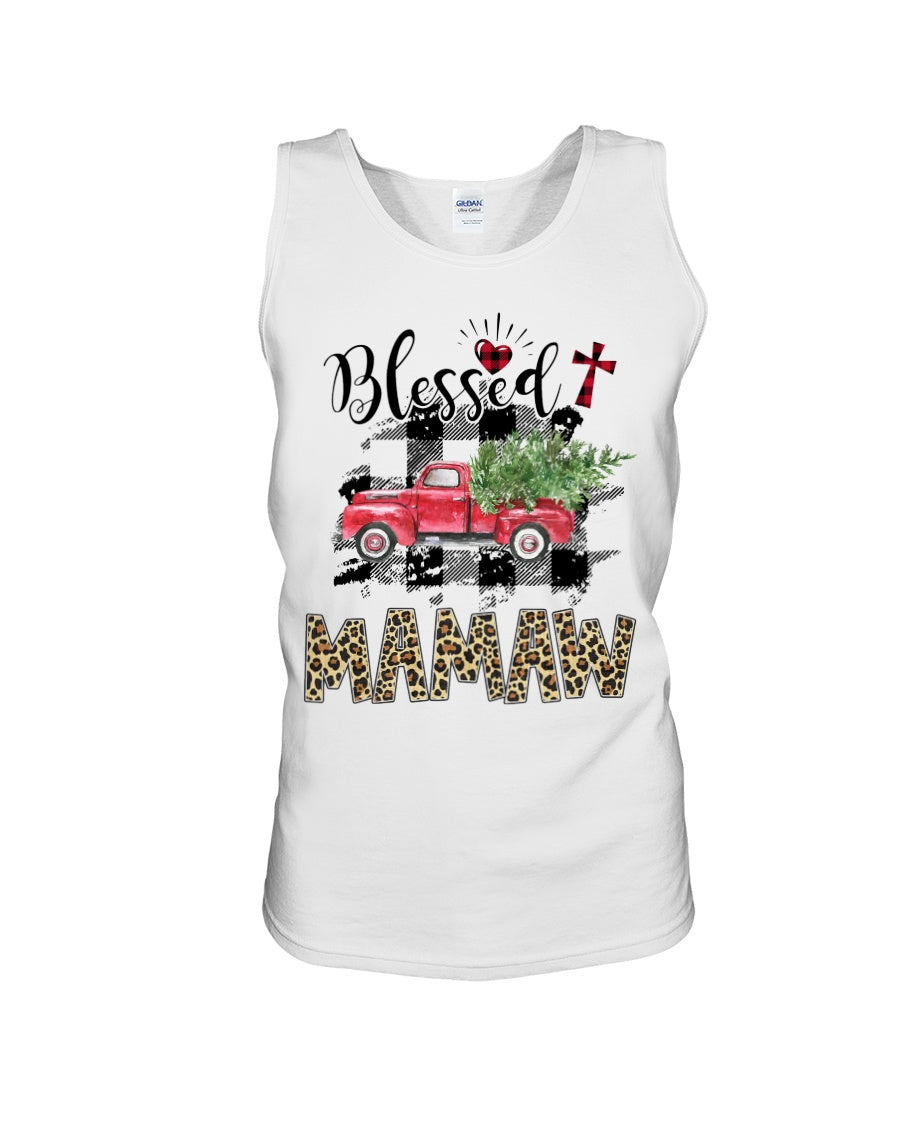 Blessed Mamaw Leopard Pattern Driving Car Custom Design Gifts Unisex Tank Top