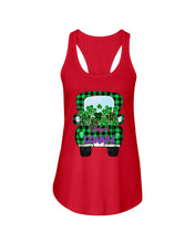 Load image into Gallery viewer, Blessed Ganny Patrick&#39;s Day Custom Design Personalized Name Gifts Ladies Flowy Tank
