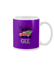 Load image into Gallery viewer, Blessed Gee Black And White Plaid Driving Car Custom Design Gifts Mug
