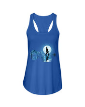 Load image into Gallery viewer, Bigfoot Guitar And Lake  Meaningful Gifts For Bigfoot Lovers Ladies Flowy Tank
