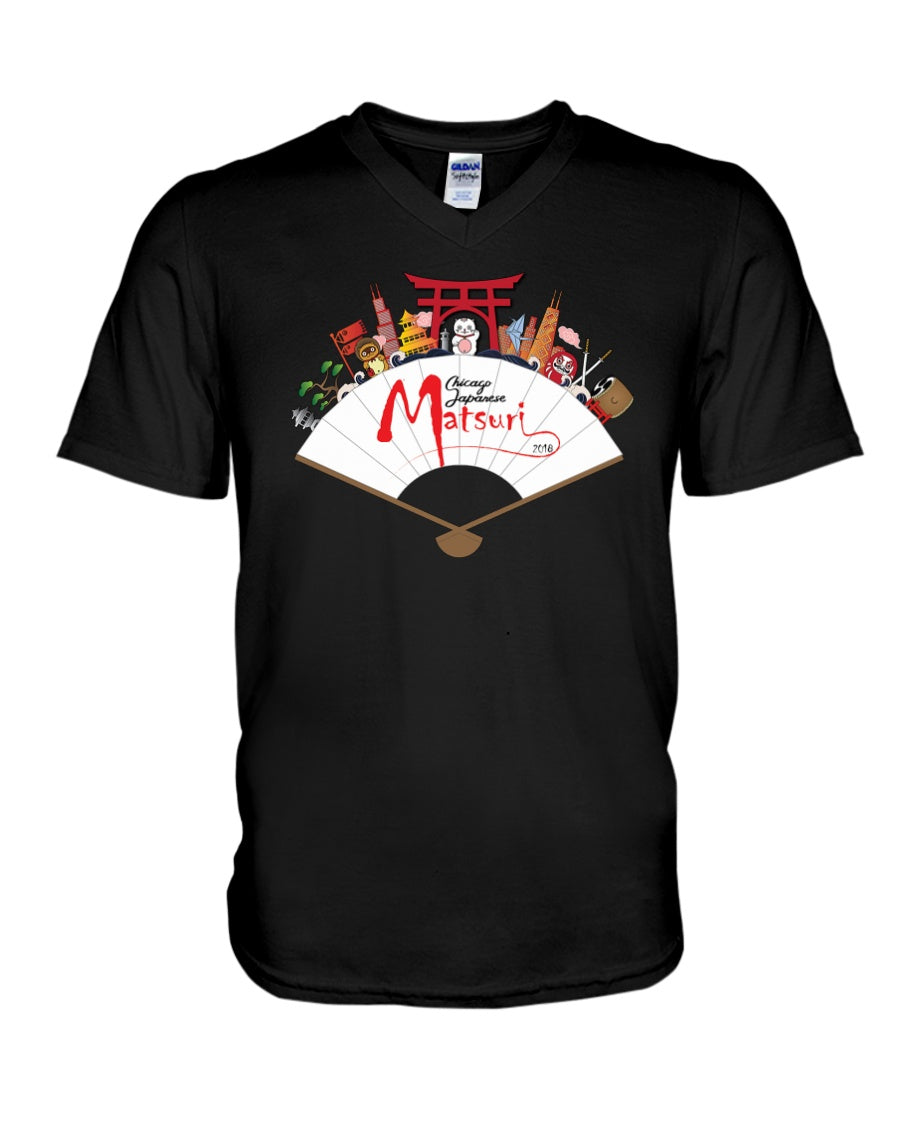 Chicago Japanese Matsuri 2018 Custom Design Gifts Guys V-Neck