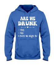Load image into Gallery viewer, Are We Drunk Bitch We Might Funny Gift For Summer Holiday Hoodie
