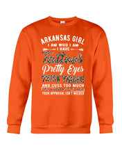 Load image into Gallery viewer, Arkansas Girl Have Tattoos Pretty Eyes Gifts For Arkansas Girls Sweatshirt

