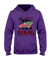 Load image into Gallery viewer, Blessed Grams Red Plaid Driving Car Custom Design Gifts Hoodie
