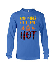 Load image into Gallery viewer, Campfires Get Me Hot Gifts For Camping Lovers Unisex Long Sleeve
