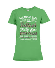 Load image into Gallery viewer, Arkansas Girl Have Tattoos Pretty Eyes Gifts For Arkansas Girls Ladies Tee
