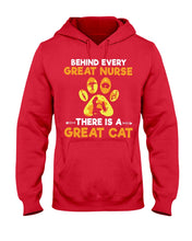 Load image into Gallery viewer, Behind Every Great Nurse There Is A Great Cat Custom Design Hoodie
