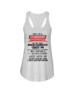 A Stubborn Granddaughter Of A Freaking Crazy Pa Ladies Flowy Tank