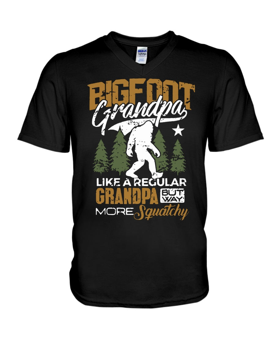 Bigfoot Grandma - Like A Regular Grandpa But Way More Squatchy Custom Design Guys V-Neck