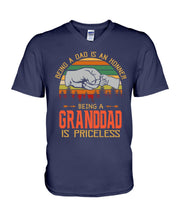 Load image into Gallery viewer, Being A Dad Is An Honner Being A Granddad Is Priceless Custom Design Guys V-Neck
