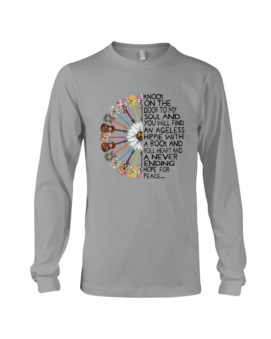 A Never Ending Hope For Peace Guitar Hippie Design Limited Edition Unisex Long Sleeve