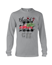 Load image into Gallery viewer, Blessed Gee Black And White Plaid Driving Car Custom Design Gifts Unisex Long Sleeve
