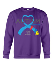 Load image into Gallery viewer, Autism Love Hope Accept Custom Design - World Autism Awareness Day Gift Sweatshirt

