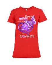 Load image into Gallery viewer, Being A    Memom Makes My Life Complete Personalized Name Gifts Ladies Tee

