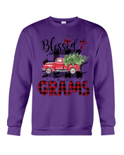Load image into Gallery viewer, Blessed Grams Red Plaid Driving Car Custom Design Gifts Sweatshirt
