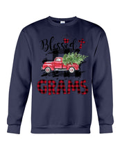 Load image into Gallery viewer, Blessed Grams Red Plaid Driving Car Custom Design Gifts Sweatshirt

