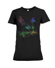 Load image into Gallery viewer, Colorful Cat Heart Custom Design Gift For Cat Lovers Ladies Tee
