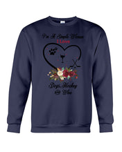 Load image into Gallery viewer, A Simple Woman Loves Dog Hockey And Wine Custom Design Sweatshirt
