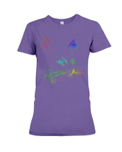 Load image into Gallery viewer, Colorful Cat Heart Custom Design Gift For Cat Lovers Ladies Tee
