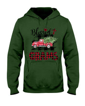 Load image into Gallery viewer, Blessed Grams Red Plaid Driving Car Custom Design Gifts Hoodie
