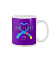 Load image into Gallery viewer, Autism Love Hope Accept Custom Design - World Autism Awareness Day Gift Mug

