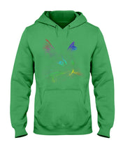 Load image into Gallery viewer, Colorful Cat Heart Custom Design Gift For Cat Lovers Hoodie
